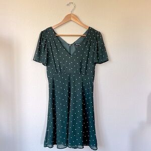 Madewell Green Polka Dot Mini Dress
